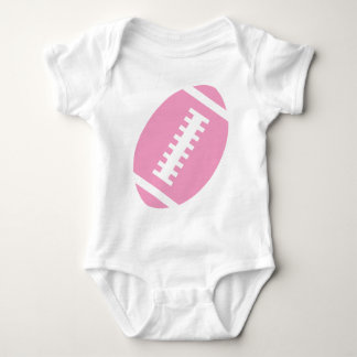 FOOTBALL BABY White | Front Pink Football Graphic Baby Bodysuit