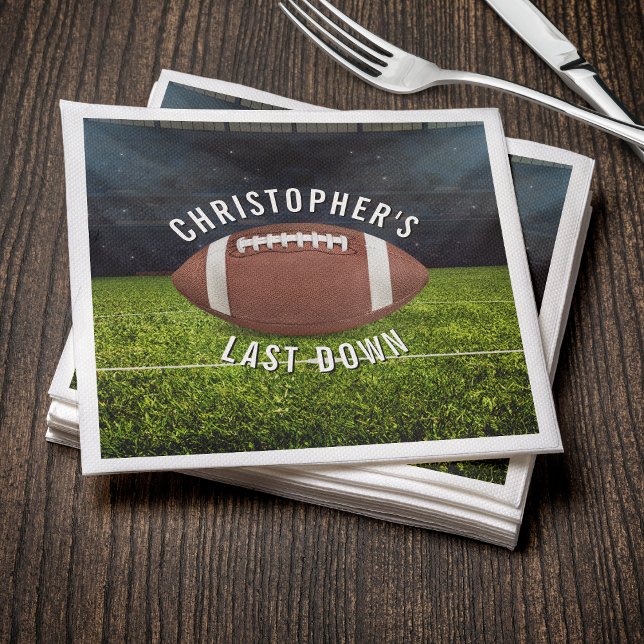 Football Bachelor Party Last Down Napkins (Creator Uploaded)