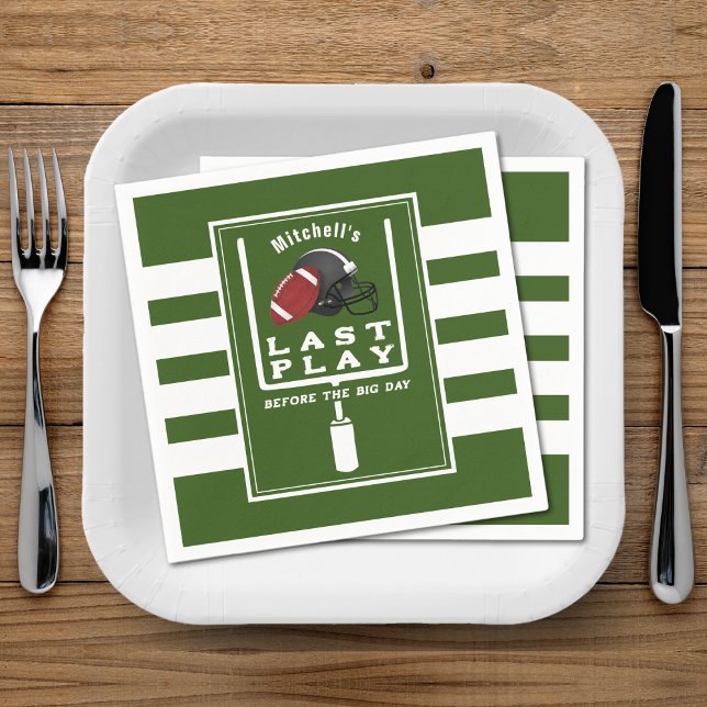 Football Bachelor Party Last Play Before Big Day Napkins (Football Bachelor Party Last Play Before Big Day Napkins
)
