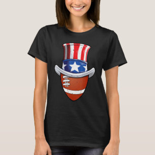 Football Ball 4th Of July Uncle Sam Men American F T-Shirt
