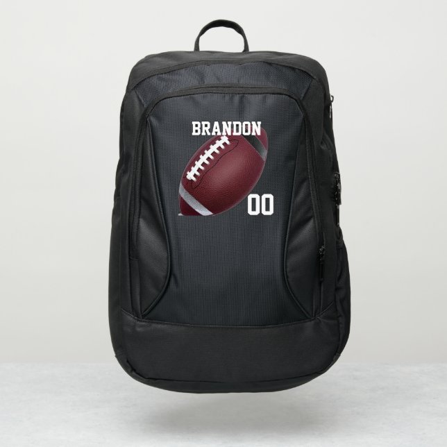 football ball Backpack bag sports personalized   (Front)