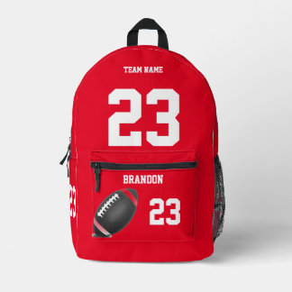 Football ball backpack high school personalized rw