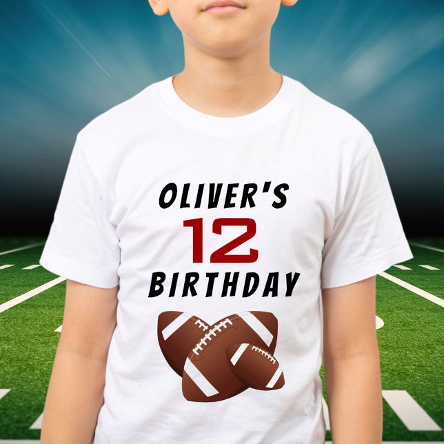 Football Ball Birthday Party Guest of Honor T-Shirt (Creator Uploaded)