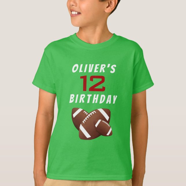 Football Ball Birthday Party Guest of Honor T-Shirt (Front)