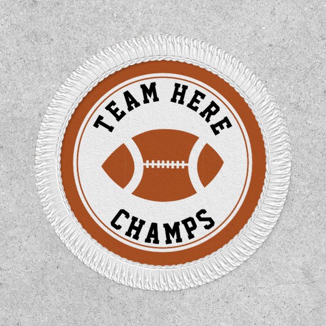 Football ball champs and team name patch (Front)