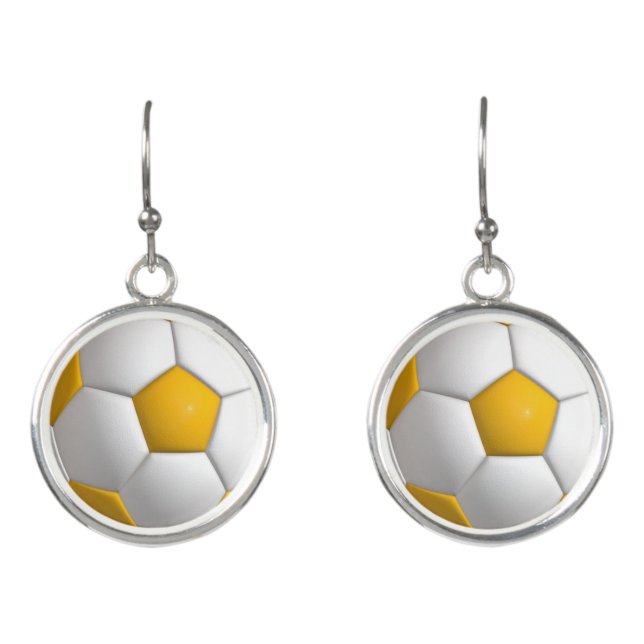 Football (ball) earrings (Front)
