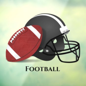Football Ball Helmet Design Window Cling by SjasisSportsSpace at Zazzle