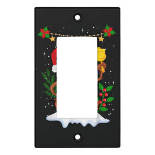 Football ball Snowman Santa Hat Merry Christmas Light Switch Cover