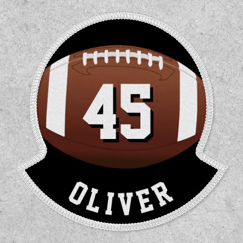 Football Ball Sports Player Name Number Patch