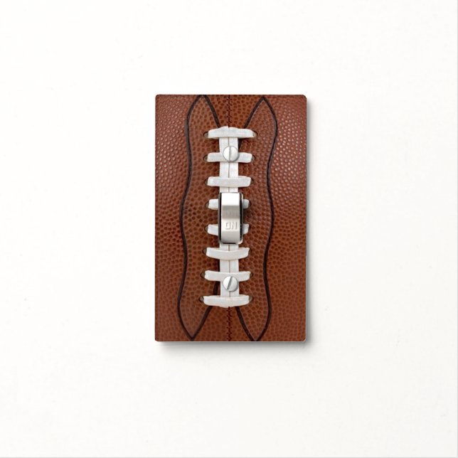 Football Ball Theme Decor Light Switch Cover (In Situ)