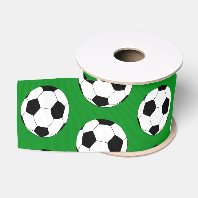 Football Ball Trendy Soccer fashion /Sports fans Grosgrain Ribbon (Spool)