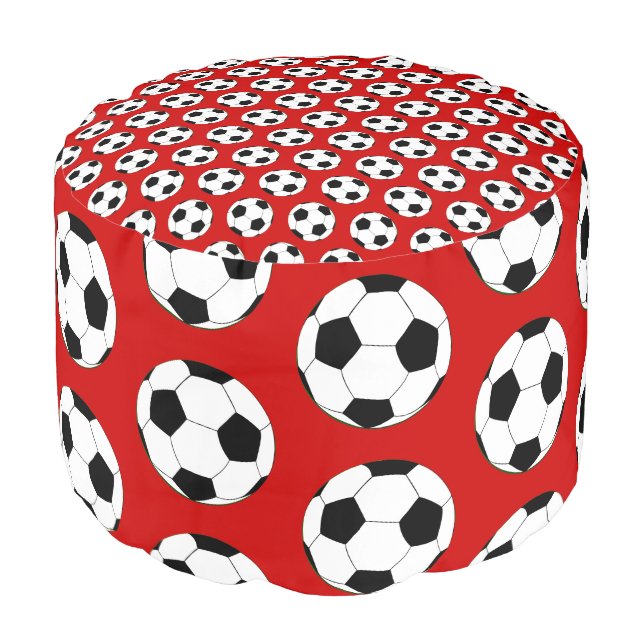 Football Ball Trendy Soccer ottoman /Sports fans (Angled Front)