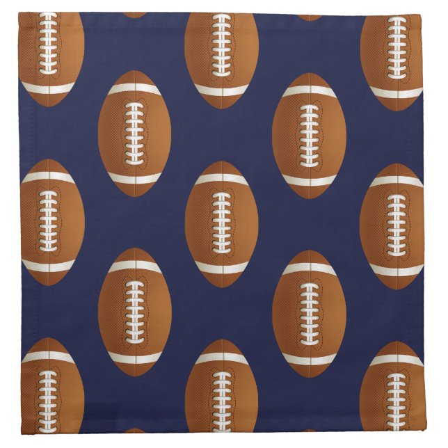 Football Balls Sports Napkin (Front)