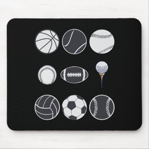Football baseball soccer volleyball basketball mouse pad