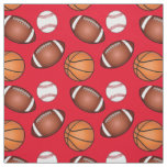 Football, Basketball and Baseball Love Fabric