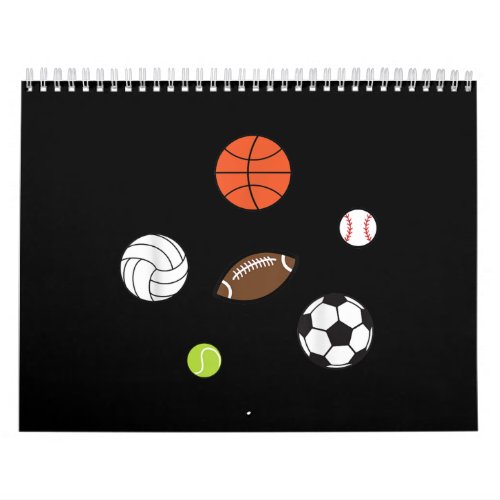 Football Basketball Baseball Sports Fan Calendar