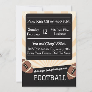 Football Big Game Watch Party Invitation