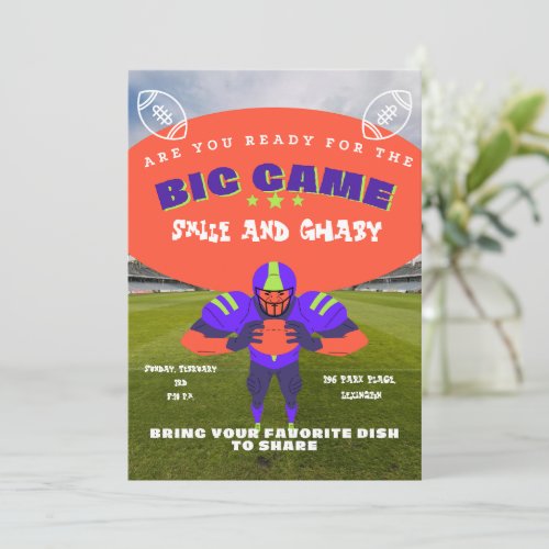 Football Big Game Watch Party Invitations