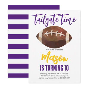 Football Birthday ANY COLOR COMBO Invite