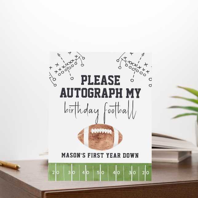 Football Birthday, Autograph My Ball Autograph Gue Foam Board (In Situ (Office))