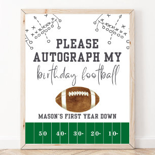 Football Birthday, Autograph My Ball Autograph Gue Poster