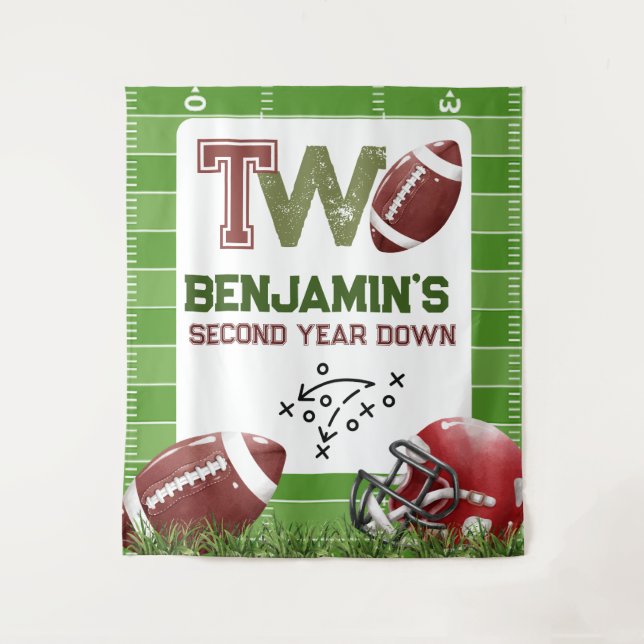 Football Birthday boy Birthday Backdrop (Front)