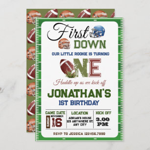 Football Birthday boy Invitation
