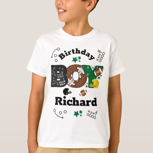 Football Birthday Boy T_Shirt