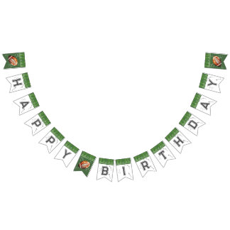 Football Birthday bunting banner, First Year Down Bunting Flags