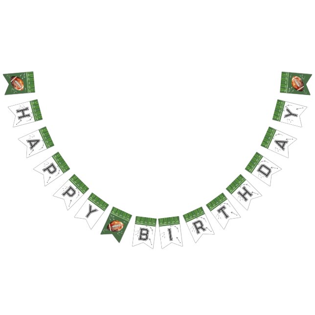 Football Birthday bunting banner, First Year Down Bunting Flags (All)