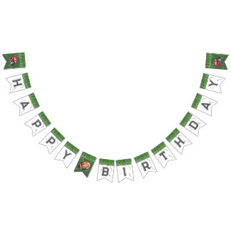 Football Birthday bunting banner, First Year Down Bunting Flags