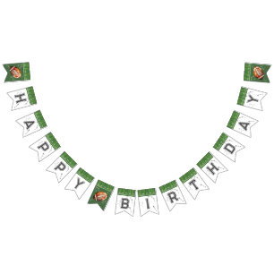 Football Birthday bunting banner, First Year Down Flags