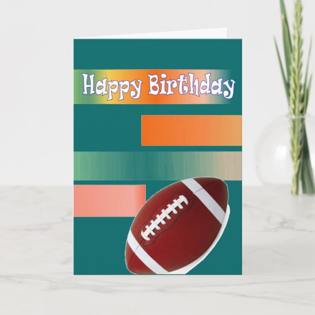 Football birthday card (Front)