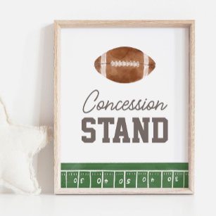 Football Birthday Concession Stand Sign