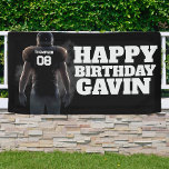 Football Birthday Custom Indoor Outdoor Vinyl Banner<br><div class="desc">Score a touchdown with your party décor using this Football Birthday Custom Indoor Outdoor Vinyl Banner! Designed for sports fans of all ages, this personalized banner adds the perfect game-day touch to your birthday celebration. With a bold football field background and your custom name and age front and center, it's...</div>