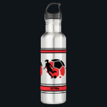Football Birthday Gift, Football Women Girl Player Stainless Steel Water Bottle<br><div class="desc">Football Birthday Gift,  Football Women's Girl Player stainless steel water bottle,  stainless steel sports bottles,  American football,  insulated bottle,  kids soccer water bottle,  and soccer player custom team.</div>