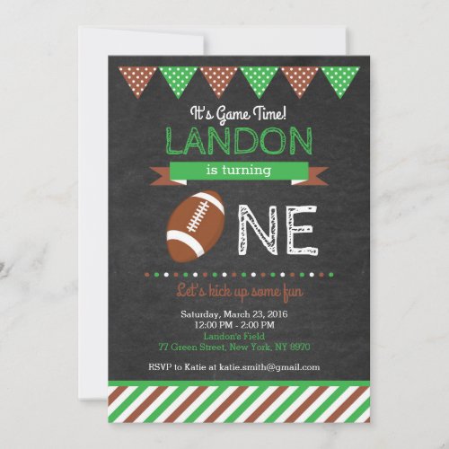 Football Birthday Invitation