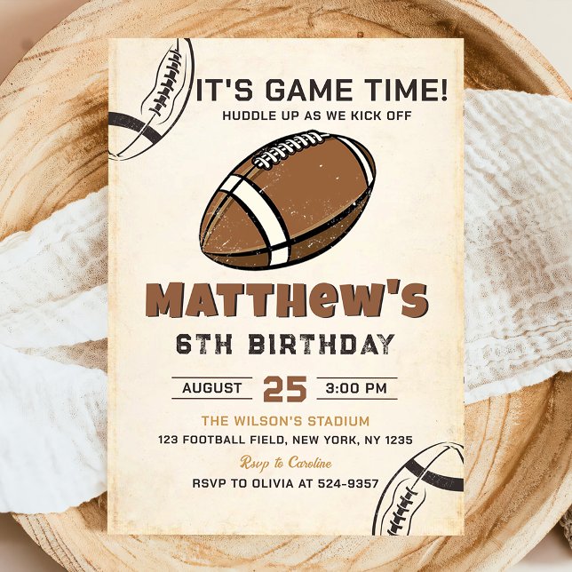 Football Birthday Invitation (Creator Uploaded)
