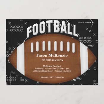 Football Birthday Invitation by graphicdesign at Zazzle