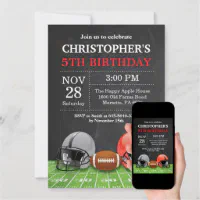 NFL Miami Dolphins Ticket Birthday Invitation