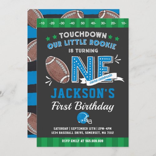 Football Birthday Invitation Football 1st Birthday