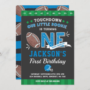 Football Birthday Invitation Football 1st Birthday