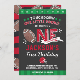 Football Birthday Invitation Football 1st Birthday