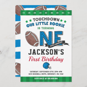 Football Birthday Invitation Football 1st Birthday