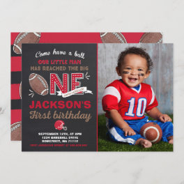 Football Birthday Invitation Football 1st Birthday