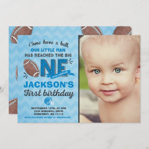 Football Birthday Invitation Football 1st Birthday