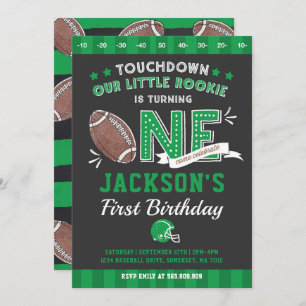 Football Birthday Invitation Football 1st Birthday