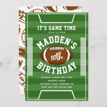 Football Birthday Invitation | Football Invitation