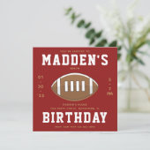 Football Birthday Invitation | Football Party (Standing Front)