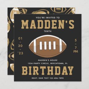Football Birthday Invitation Football Party